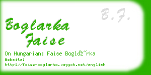 boglarka faise business card